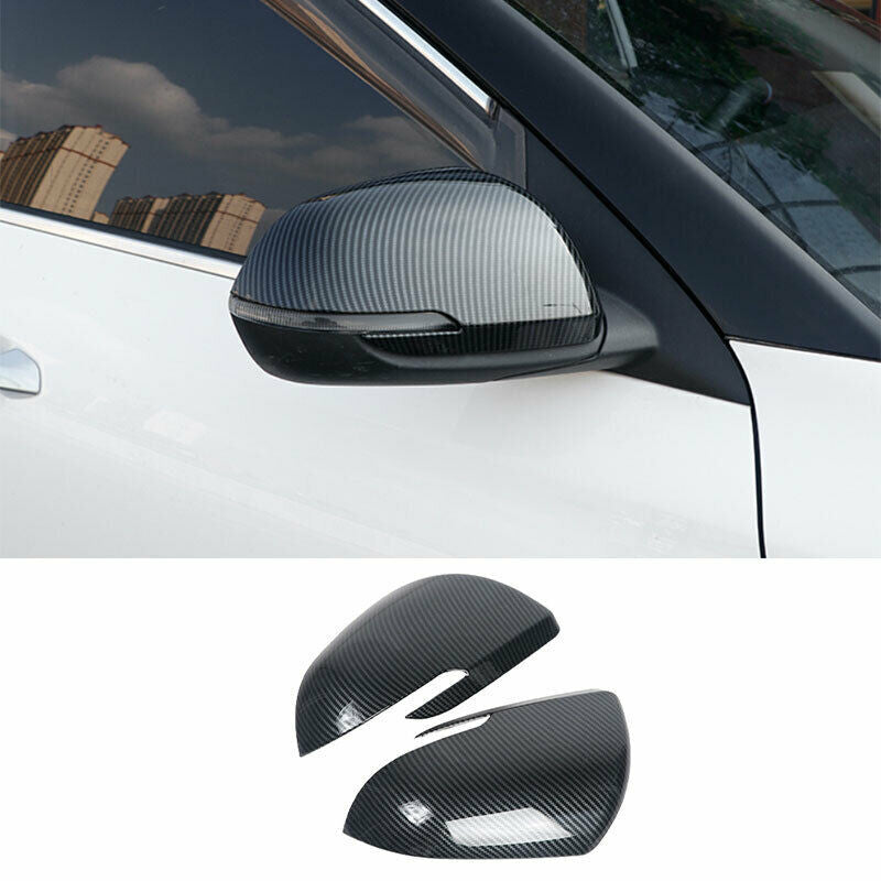 for Kia Seltos 2020-2023 Carbon Fiber Style Car Rear View Mirror Cover cap Trim