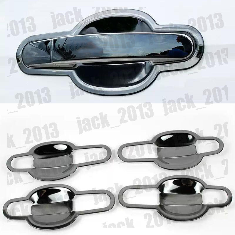 for Ford Focus 2019-2023 Black Steel Side Door Handle Base Bowl Cup Covers Trim