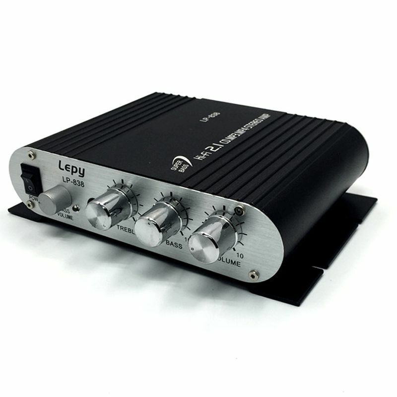 Lepy LP-838 20W for Mini HiFi 2.1 Car/Home Audio Amplifier/Portable PC Player (12V) n