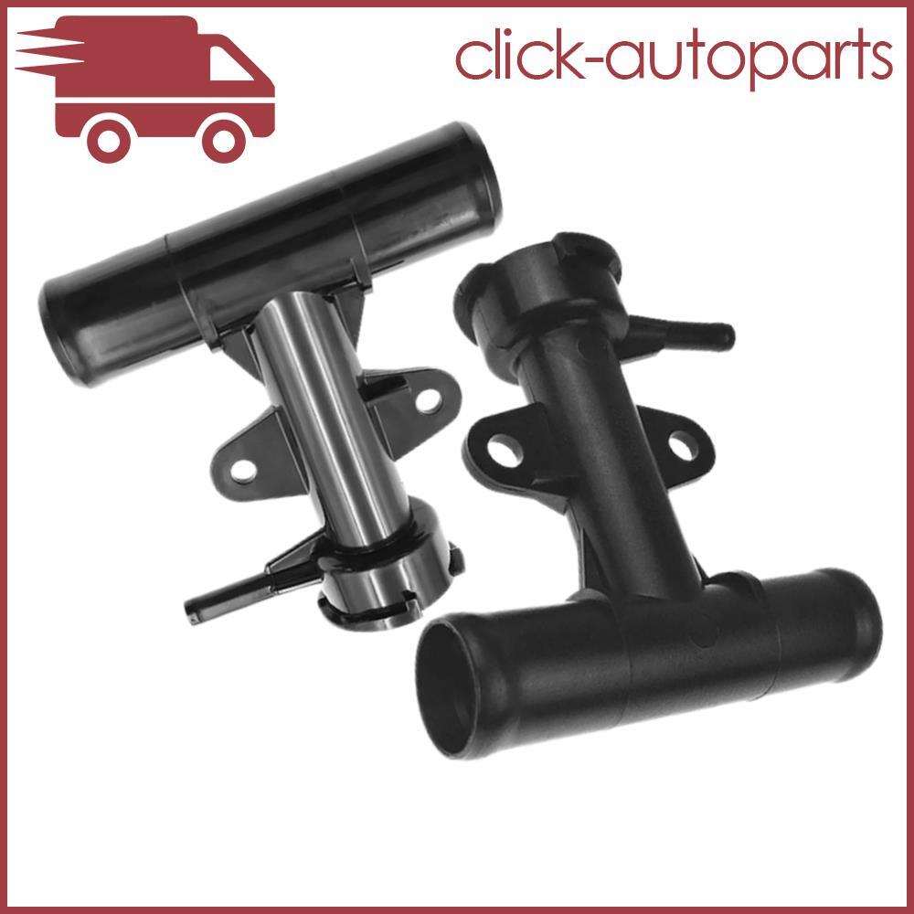 2x Upper Lower Radiator Coolant Neck Filler Black Fits Versa March 1.6L 12-19
