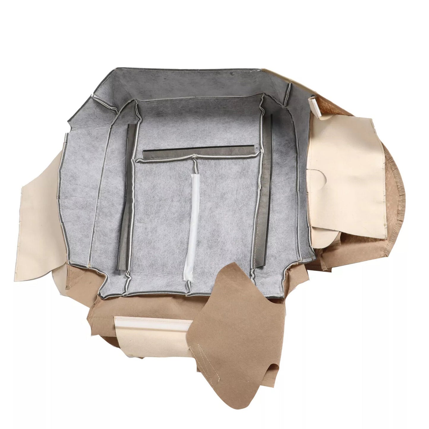 2x Passenger  Driver Leather Bottom for Seat Cover Tan For 07-14 for Ford Expedition