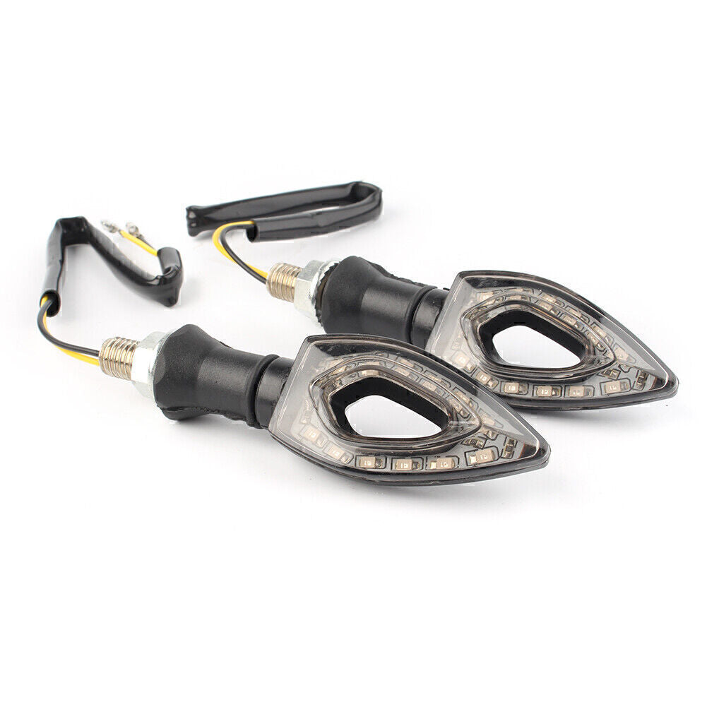 Motorcycle 10mm Bolt On LED Amber Turn Signal Lights Blinker Indicator Universal Q
