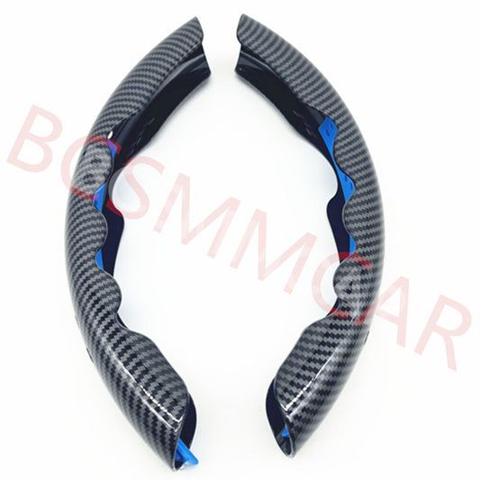 38cm Car Steering Wheel Booster Cover Non-Slip Accessories Carbon Fiber Look