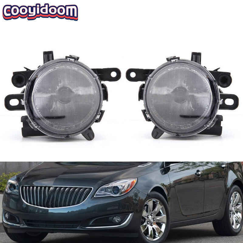 Pair Clear Front bumper Fog Light Lamp for Buick Regal 2014 2015 2016 2017