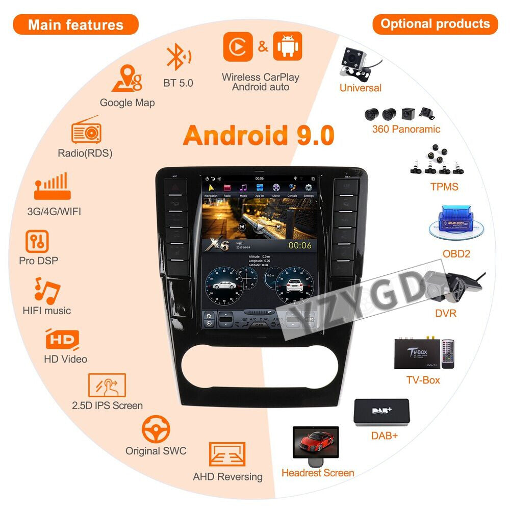 Android Car Radio 2Din Stereo Screen for Mercedes-Benz GL ML W164 X164 2005-2011