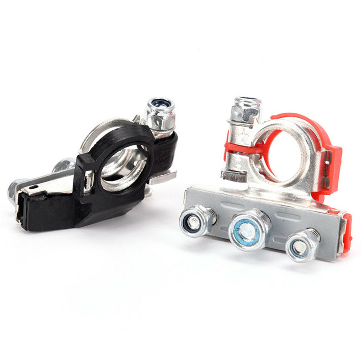 2x Car Positive & Negative Heavy Duty Battery Terminal Clip Connector Clamp Bras