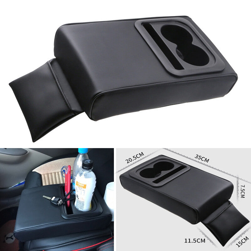 Car armrest cushion, center console storage box protective cover, rear for seat cup holder × 1- n