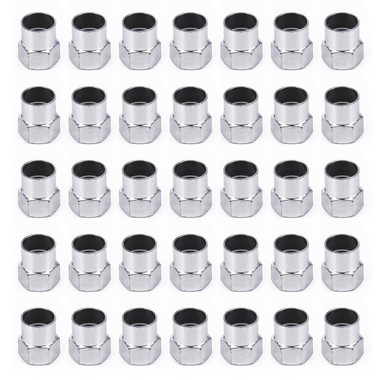 100Pcs Chrome Plated Car Truck Auto Wheels Tire Valve Stem Cap Lid Air Dust-Cove v