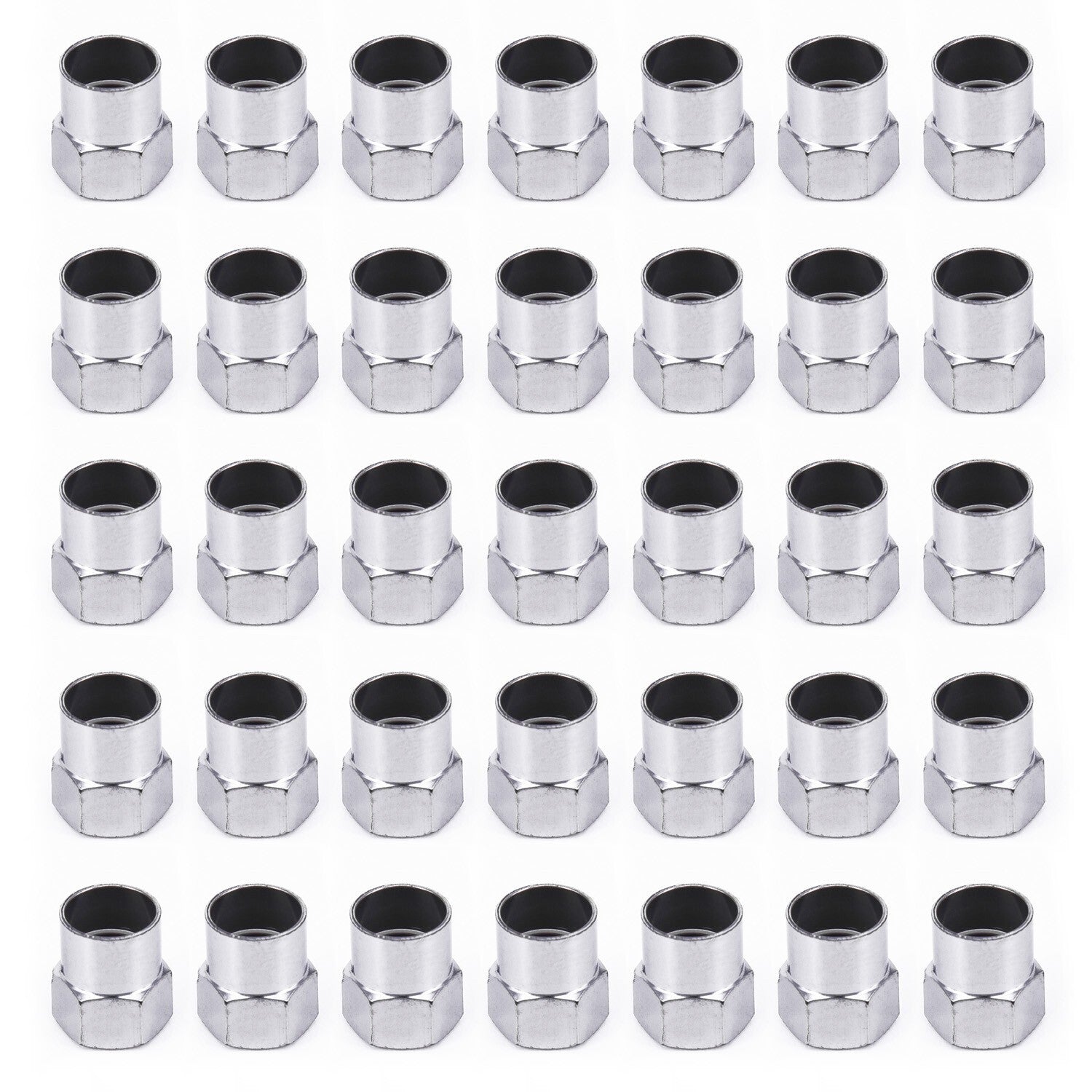 100Pcs Chrome Plated Car Truck Auto Wheels Tire Valve Stem Cap Lid Air Dust-Cove v