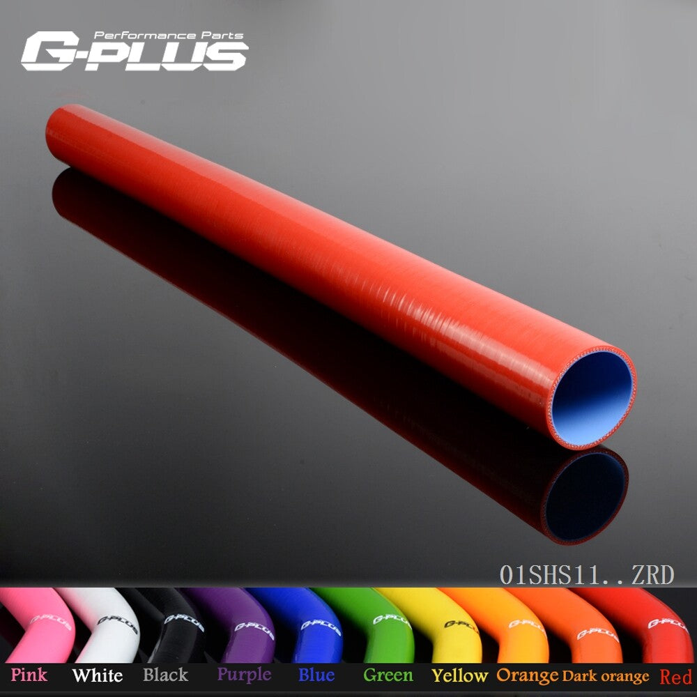 Red Fits 114mm Straight Silicone Coolant Hose 1m Long Intercooler Hose - v