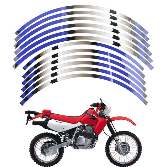 for HONDA XR650L XR250l Rim 21/18 Stripes Wheel Decals Tape Stickers Blue