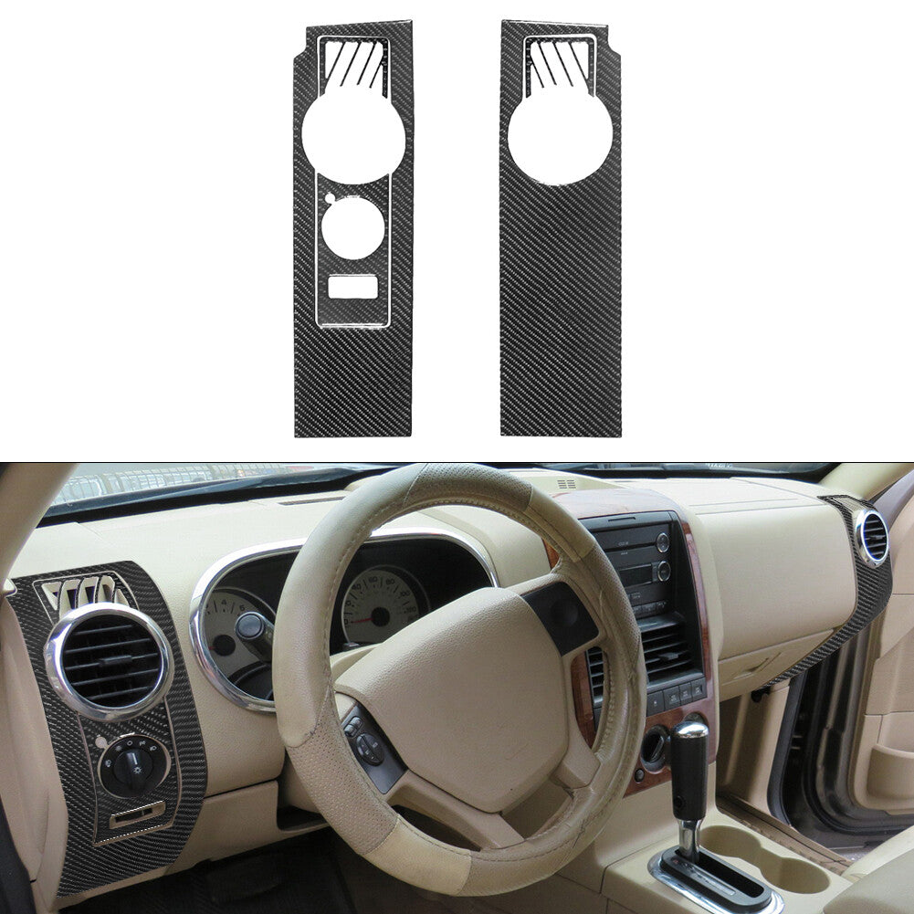 3Pcs For Z4 E89 2009-2016 Red Carbon Fiber Interior Radio Console Cover Trim v
