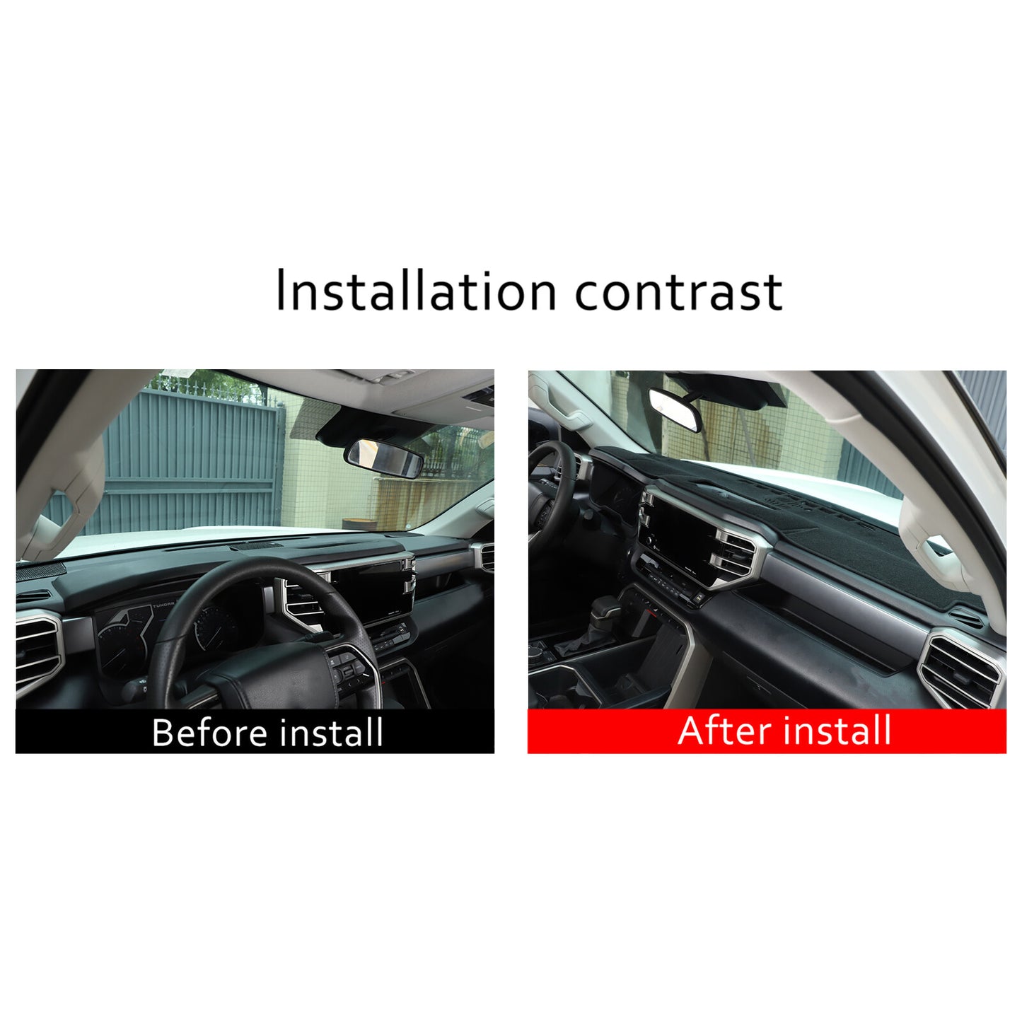 Dash Mat Cover, Black, for 2022-2024 Tundra Black. n