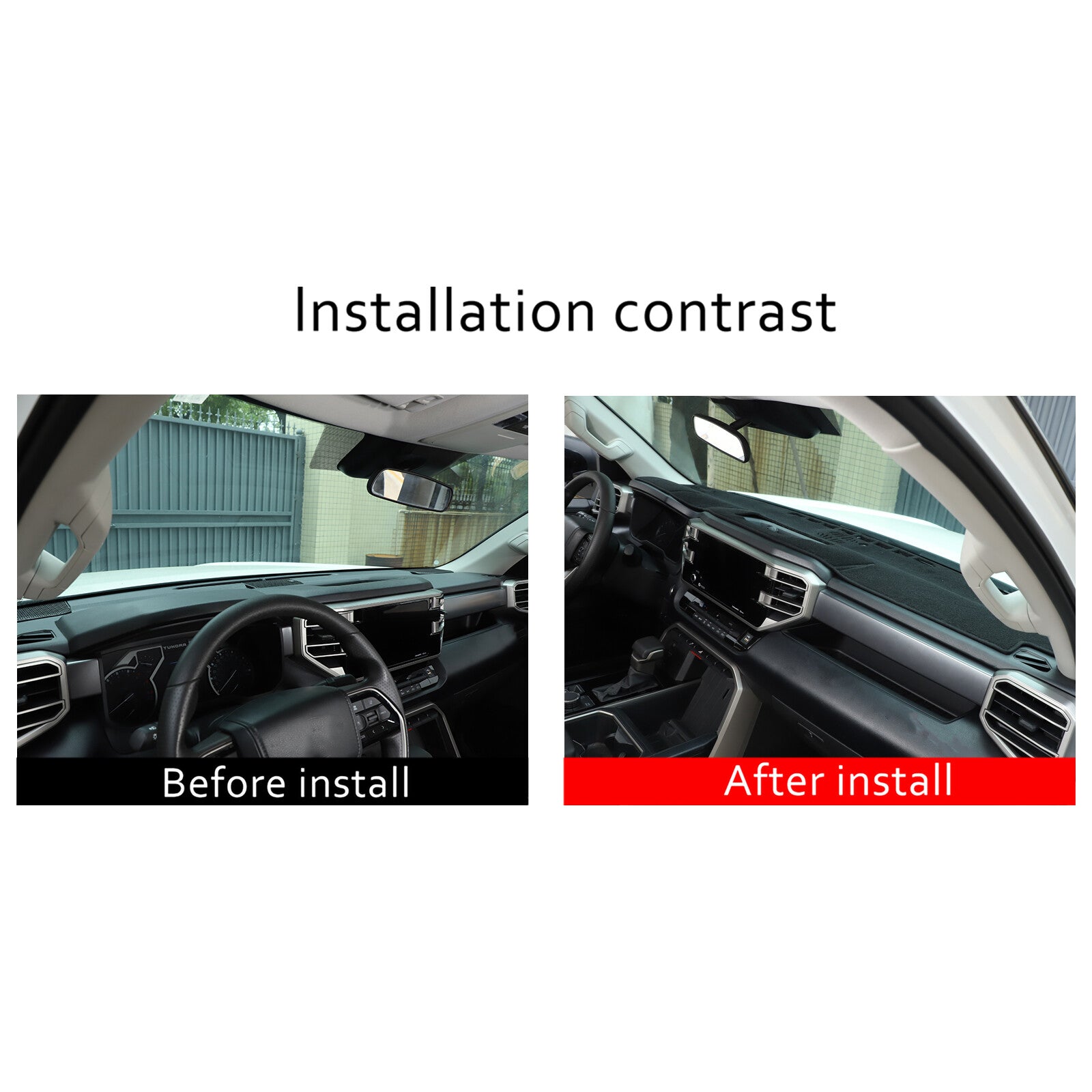 Dash Mat Cover, Black, for 2022-2024 Tundra Black. n