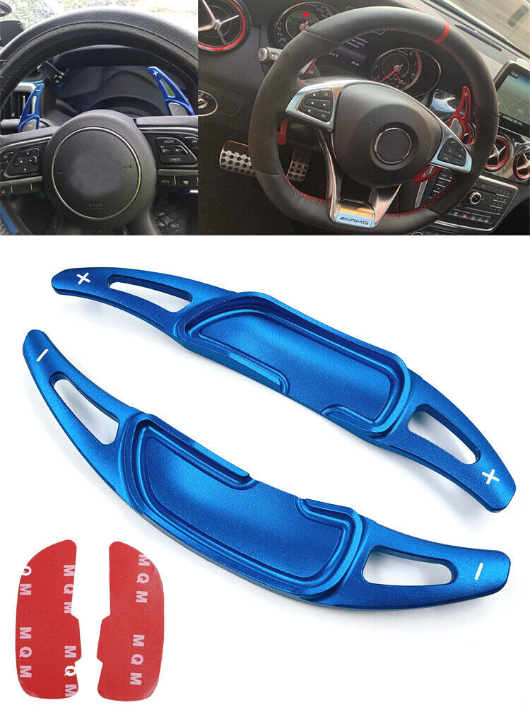 Extended paddle shifters for Mercedes -AMG A45, CLA45, C63, S63, GLA45 (Blue) n