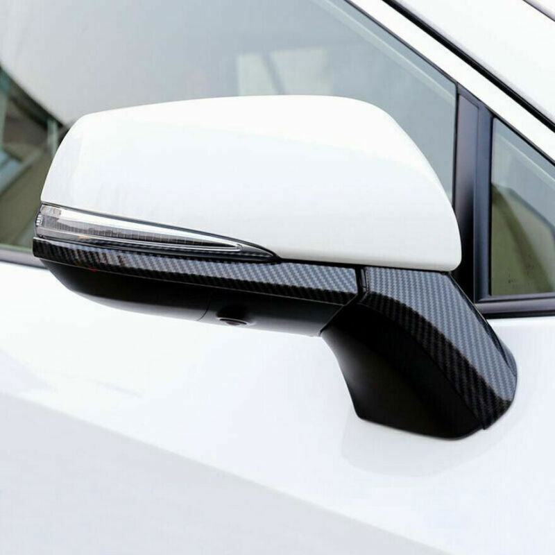 For 2019-2022 for Toyota RAV4 ABS Carbon Fiber Side Door Rearview Mirror Cover Trim