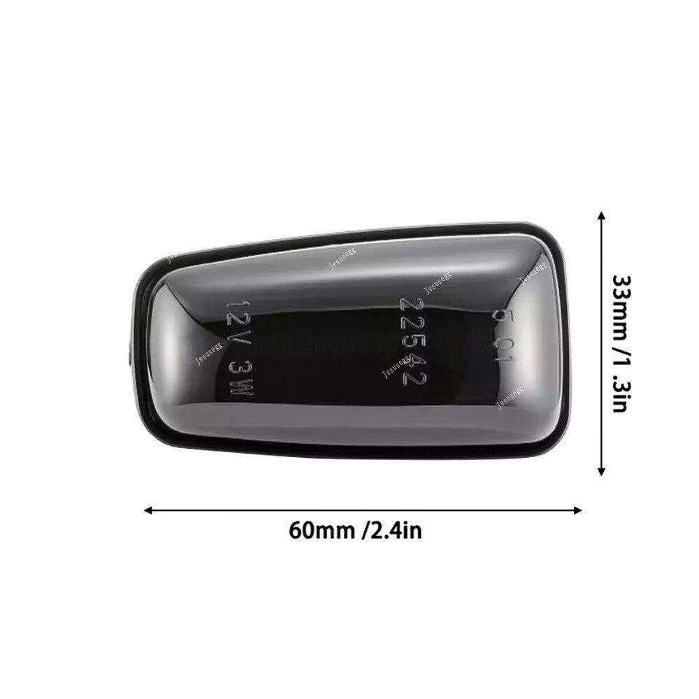 Pair LED Side Marker Indicator Light Repeater Black Fit for Peugeot 106 806 for Fiat Q