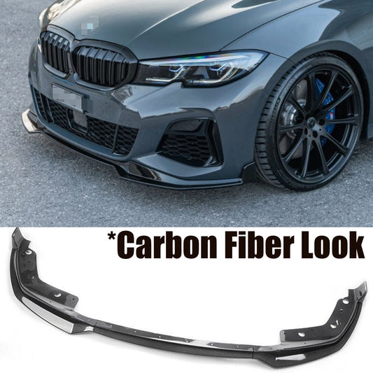 CARBON FIBER FRONT BUMPER SPOILER LIP FOR 19-2022 for BMW 3 SERIES G20 M340I M SPORT