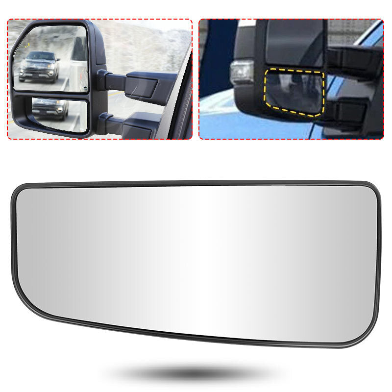 Driver Side Lower Mirror Glass W/Heated for Ford F150 F250 F350 F450 F550 15-22