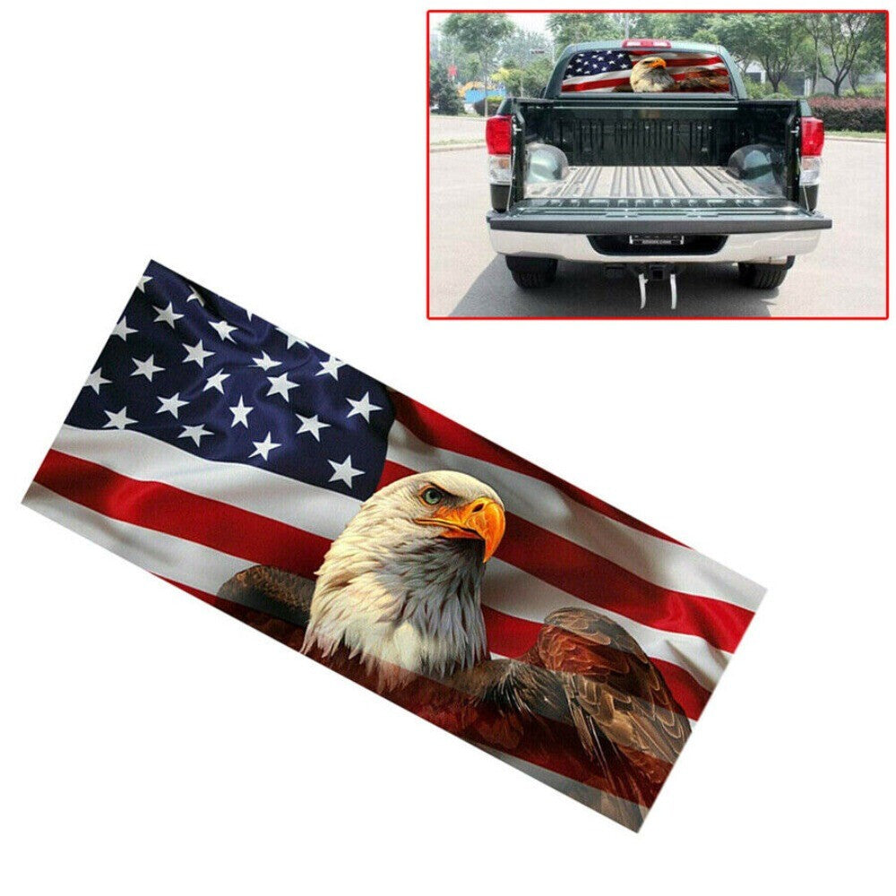 Waterproof Pickup Car Rear Window US Flag Bald for Eagle Graphic Decal Sticker New n