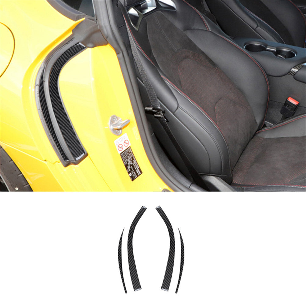 Carbon Fiber Interior Rear Door Panel Cover Trim Strip for Camry 2012-14 v