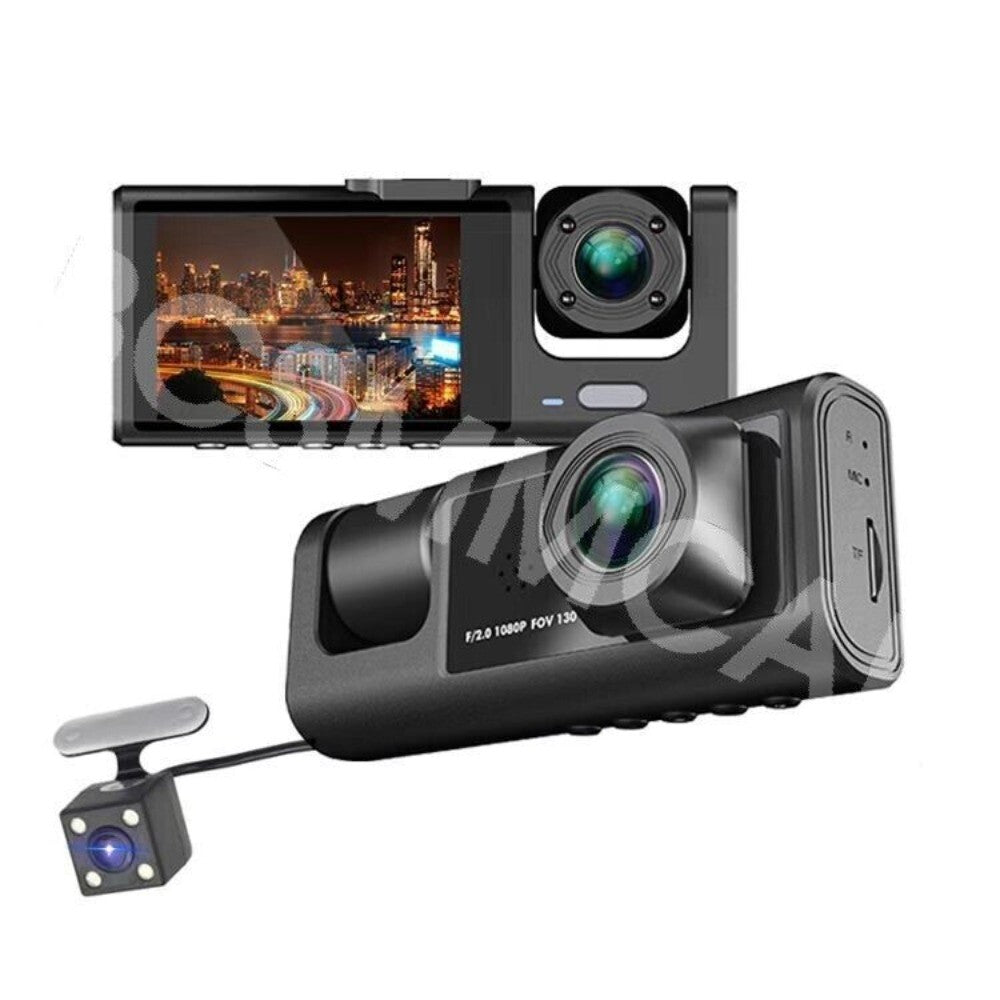 2in Full HD Dash Cam Car DVR Front Inside Rear Camera Night Vision G-sensor New n
