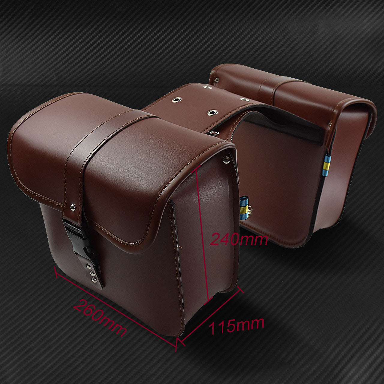 Motorcycle Saddle Bag Bike Side Storage Tool Luggage Fit for Harley XL883 Brown Q