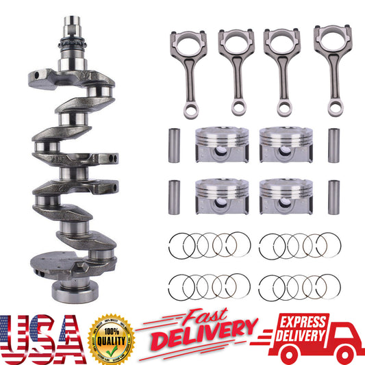 Crankshaft+4x Connecting Rod +4x Piston Kit 23110-2B610 23510-2B010 for Hyundai