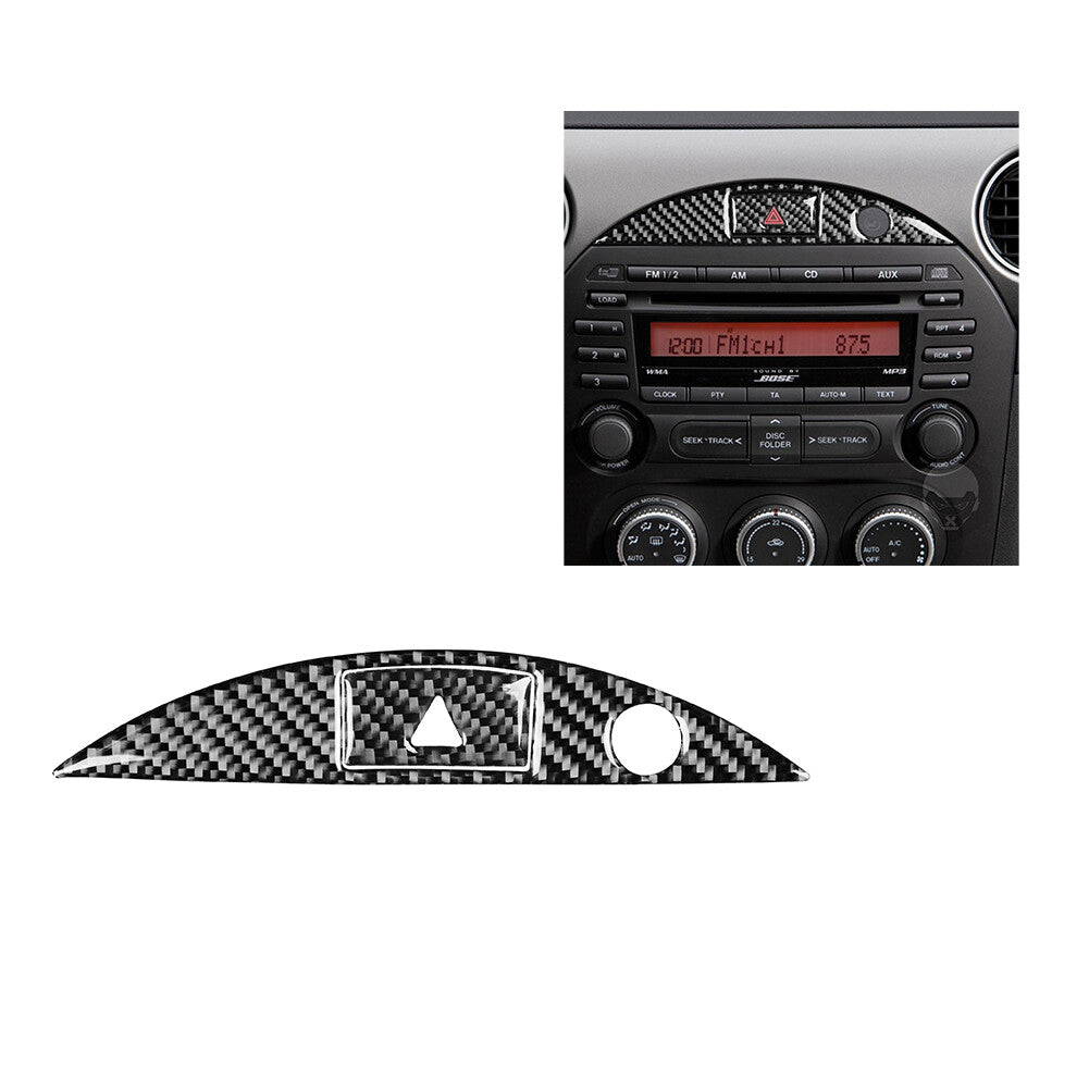 2Pcs Carbon Fiber Dashboard Air Vent Outlet Trim for Mazda 3 Axela 2014-2018 v