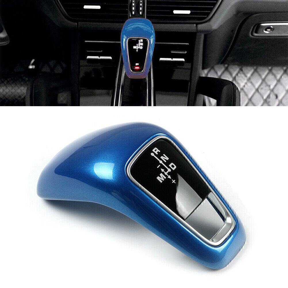 Blue ABS Car Gear Shift Knob Cover Trim Fit for Porsche for Cayenne 2018-2021 2019 2020