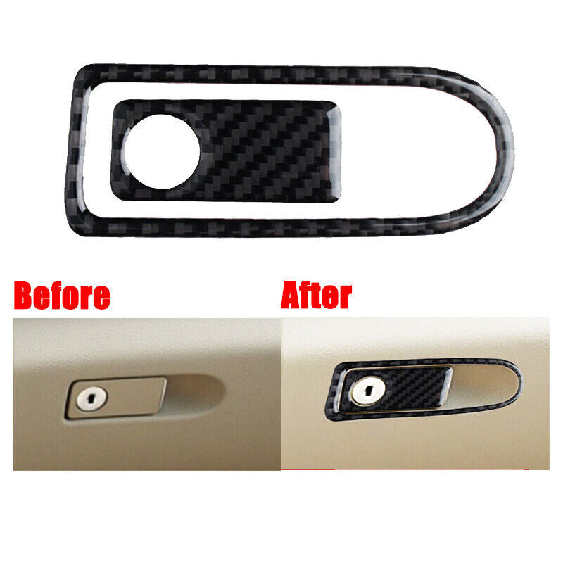 Carbon fiber car glove box switch panel decorative sticker for C W205 GLC C180- n