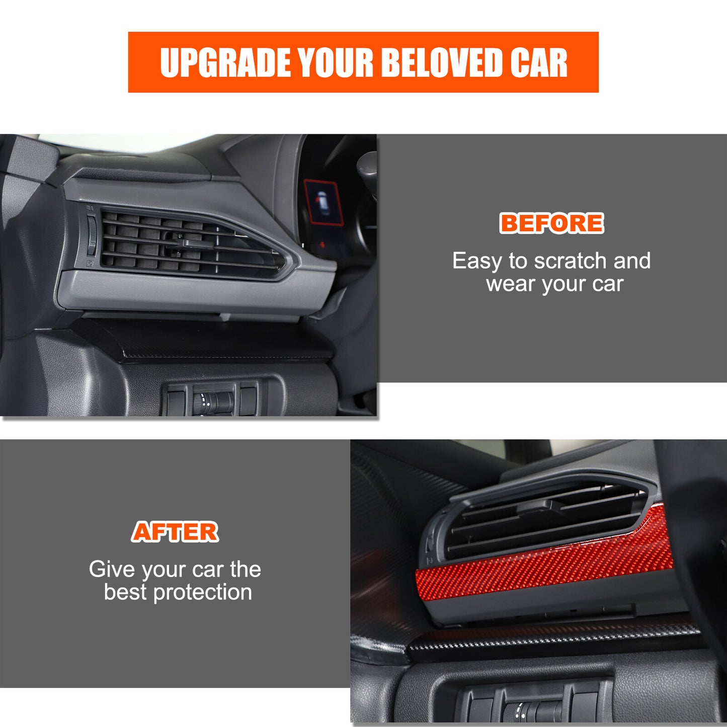 Carbon fiber drive dashboard interior sticker for Subaru Crosstrek 2023-2024 n