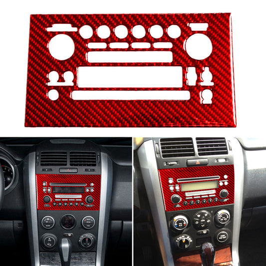 Red Carbon Fiber Center Console Storage Box Cover Trim for Camry 2012-14 v