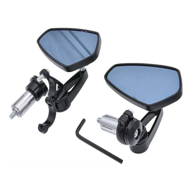 1Pair 7/822mm Motorcycle Aluminum Rear View Handle Bar End Side Rearview Mirror