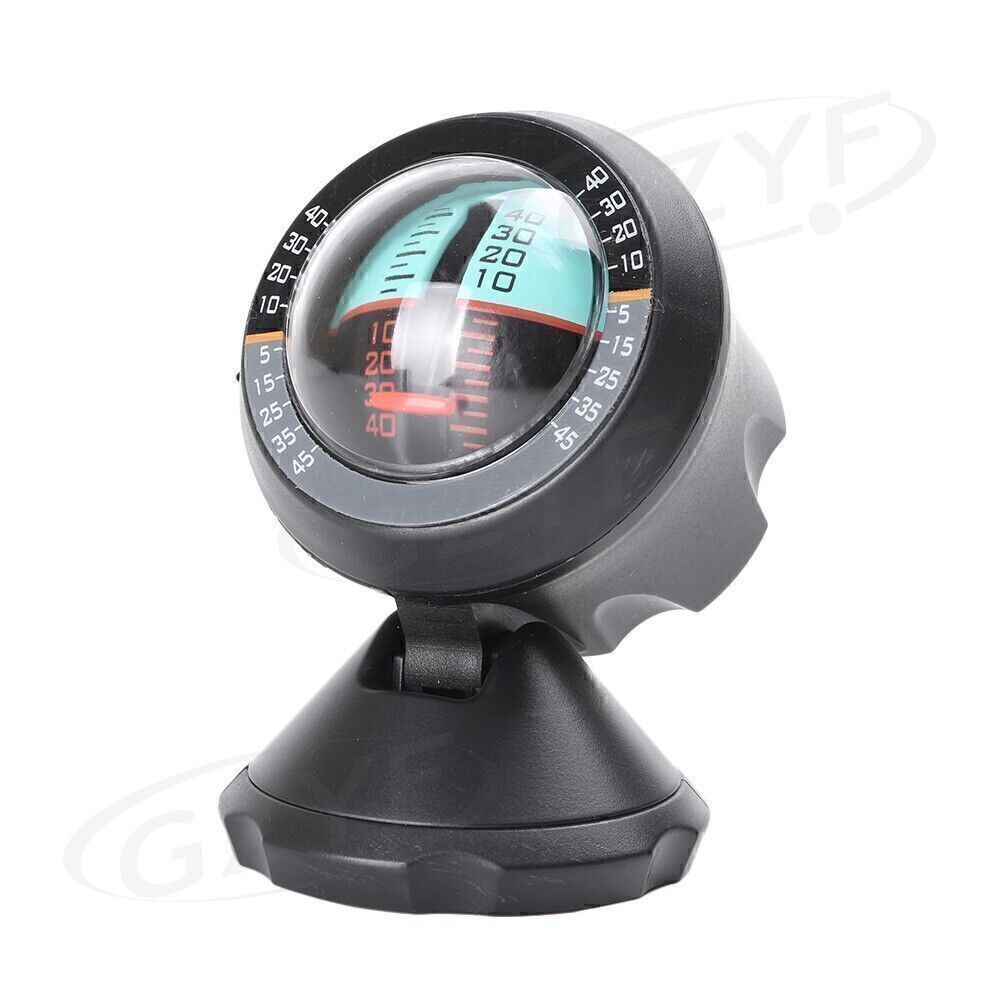 Car Inclinometer Tilt Gauge Indicator Gradient Balancer Slope Angle Meter Level Q