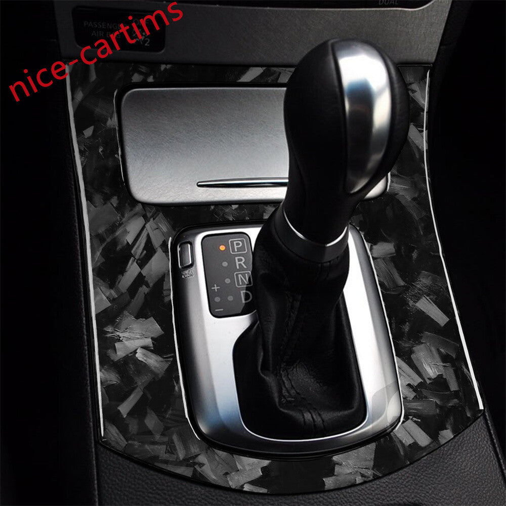 Forged Carbon Fiber Car Gear Shift Panel Cover for Infiniti G37 Sedan 2007-2009