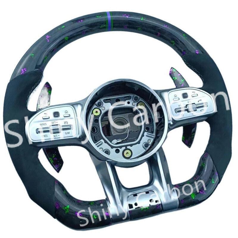 Forged carbon fiber steering wheel for AMG C63 E63 CL63 S63 G63 CLA GLE upgrade