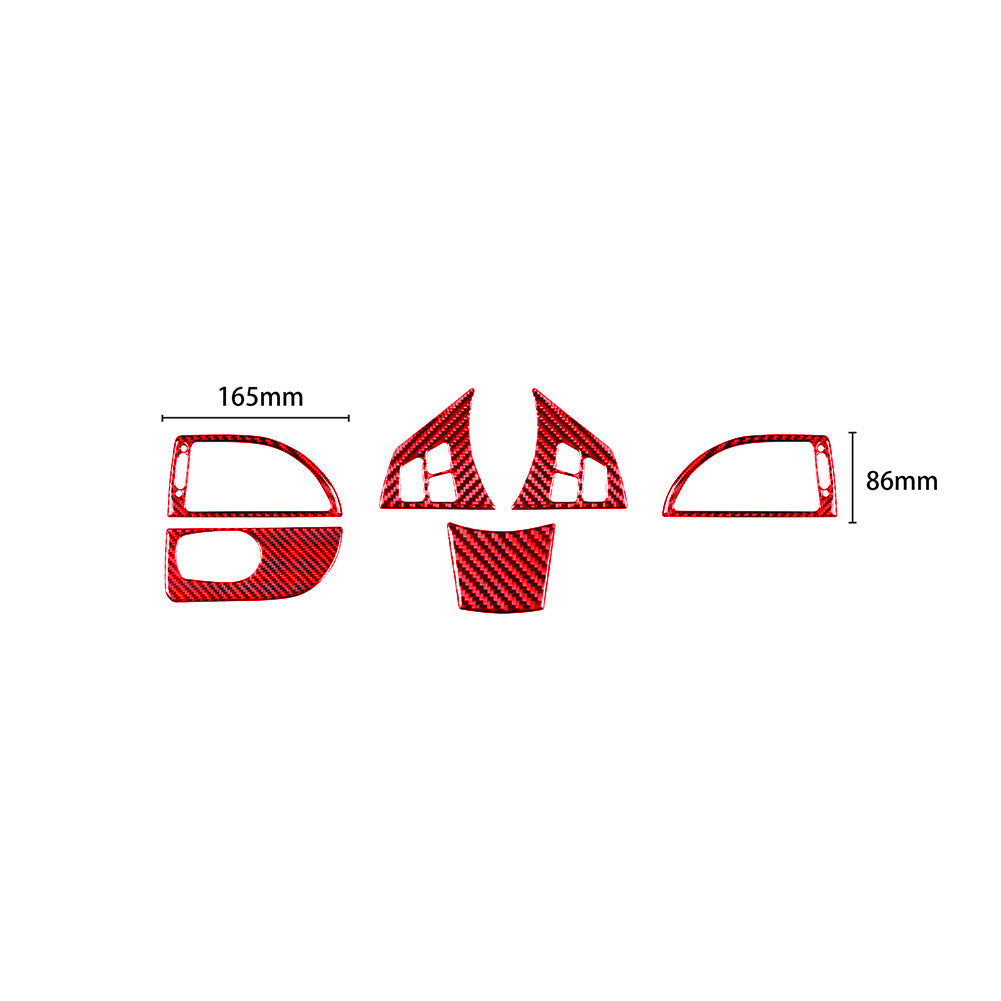6Pcs Gloss Black Steering Wheel Cover Trim for Lexus RC300 350 200T 2015-2020 v