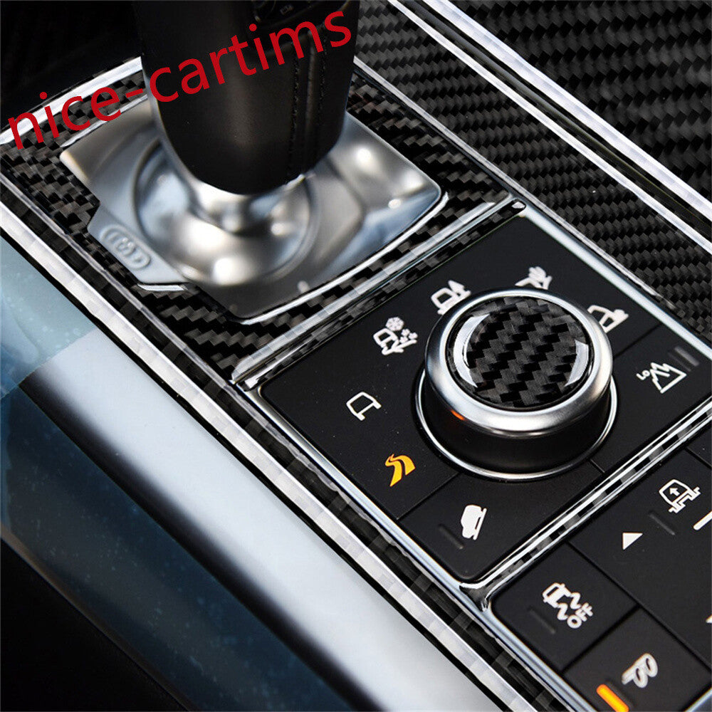 8¡ÁCarbon Fiber Console Gear Shift Panel Cover For LR for Range Rover Sport 2014-2017