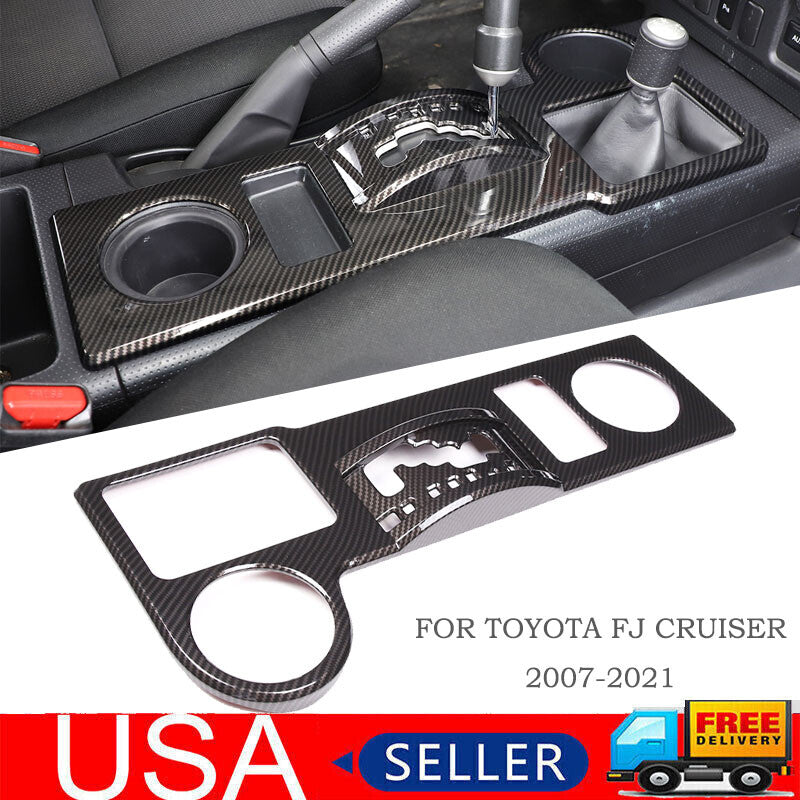 Carbon fiber ABS center console gear shift cover for FJ Cruiser 2007-2021