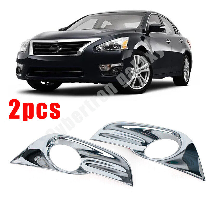 2-Piece Chrome Front Fog Light Covers for Nissan Altima 2013-2015