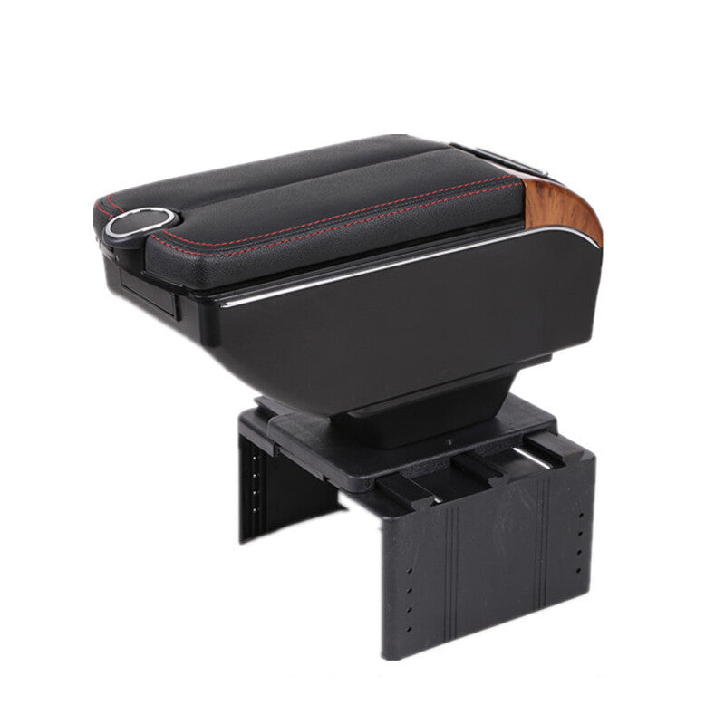 US Car Dual Opening DoubleLayer Armrest Box Central Console Cup Holder Storage v