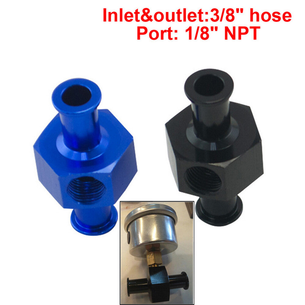 UNIVERSAL FUEL PRESSURE GAUGE ADAPTER 3/8 HOSE WITH 1/8 NPT TEE PORT Q