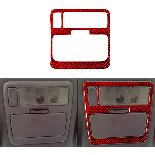 Red 2X Dashboard Air Vent Ring Trim Cover Carbon Fiber for VW Touareg 2011-2018 v