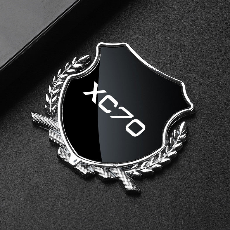 Black side fender and window badge decals for Volvo V50 cars.