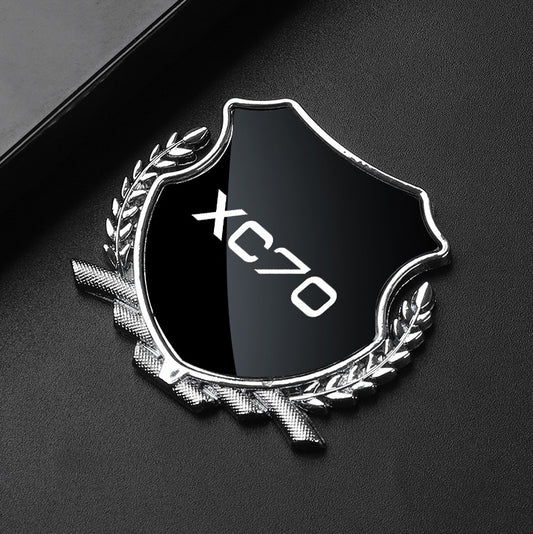 Black side fender and window badge decals for Volvo V50 cars.