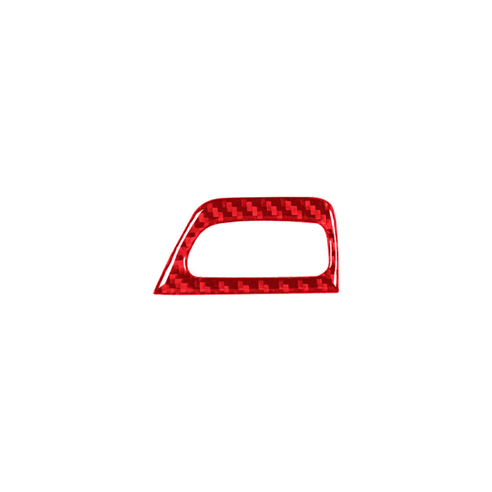 Red carbon fiber keyhole trim for BMW 1 Series convertible E82/E88 2008-2013