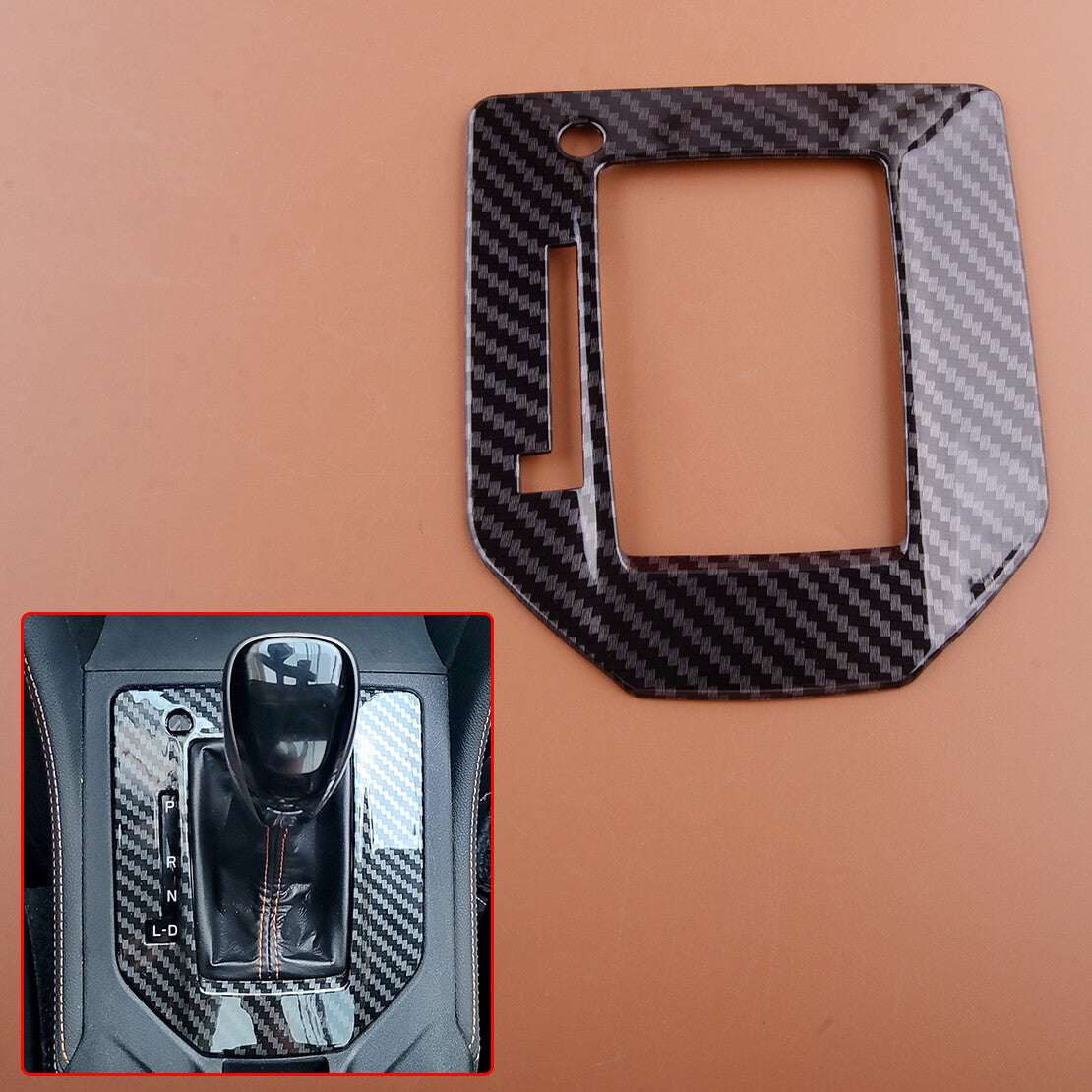 Gear Shift Panel Cover Frame Carbon Fiber Fit for for Subaru Crosstrek XV 2018-21 v