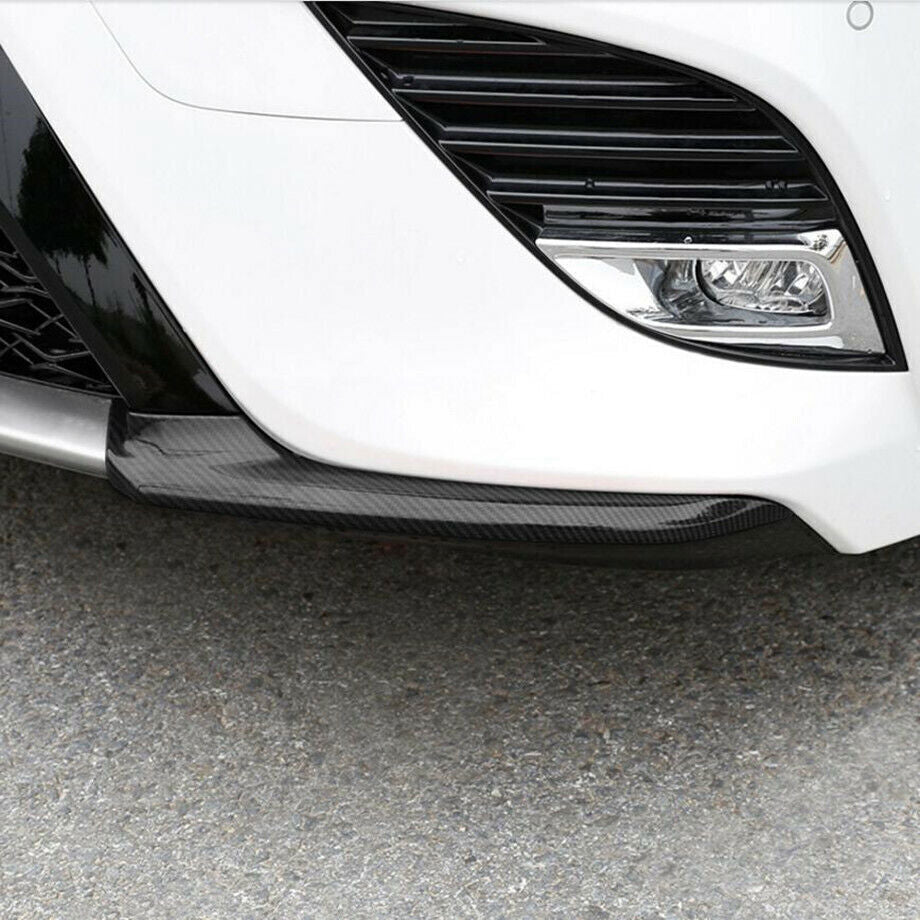 For 18-20 for Toyota for Camry Carbon Fiber Style Front Bumper Corner Lip Cover Trim 2P