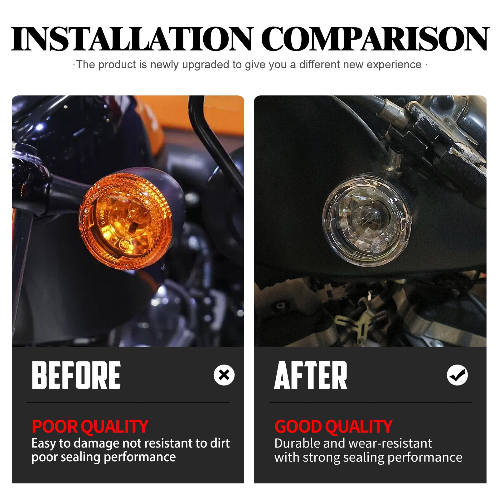 2x Turn Signal Light Clear Lens Bullet Style Covers for Harley Glide Sportster Q